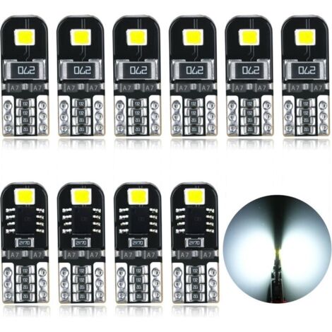 T10 LED CANBUS 12V White Non-Polarized W5W Interior Wedge Light, License Plate Light (1/5)