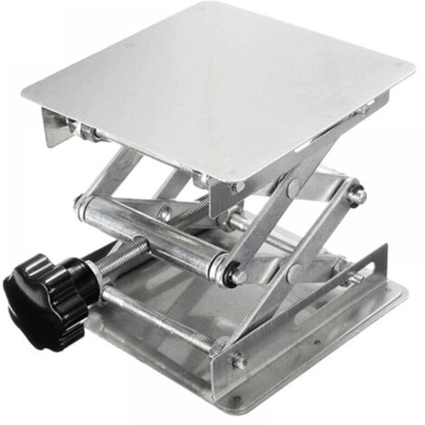 100mm x 100mm, 10kg load capacity, stainless steel laboratory lifting table, adjustable laboratory lifting table (45–150mm), laboratory lifting stand