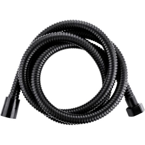 Shower hose, 200 cm shower hose, shower hose with anti-twist protection for shower head, universal anti-twist shower hose, black (1/5)