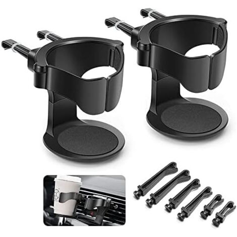2PCS Car Cup Holder, Adjustable Car Cup Holder, for Air Vent of Cars, Trucks, RVs (Black) (1/5)