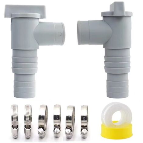 2 Pack Pool Maintenance/Shut-Off Valve with 32mm Hose Connector, Pool Shut-Off Valves, Double Split Pool Valve Hose Plunger Pool Accessories (1/5)