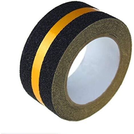 Anti-slip tape with reflective stripe, yellow, non-slip, anti-slip, high grip, 50 mm x 50 m, for floor, stairs, safety (1/4)