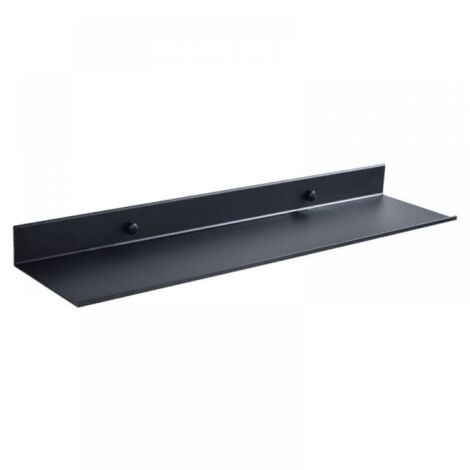 Bathroom Shelf, Black Bathroom Shelf Aluminum Space Saving Floating Shelves Storage Rack Dressing Table Wall Mounted Shelf,30cm (1/5)