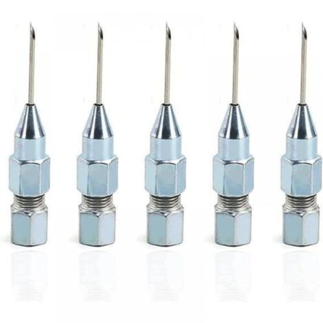 Piece grease gun needle with mouth tip, grease injection needle for lubrication in very tightly sealed bearings and universal joints (1/5)