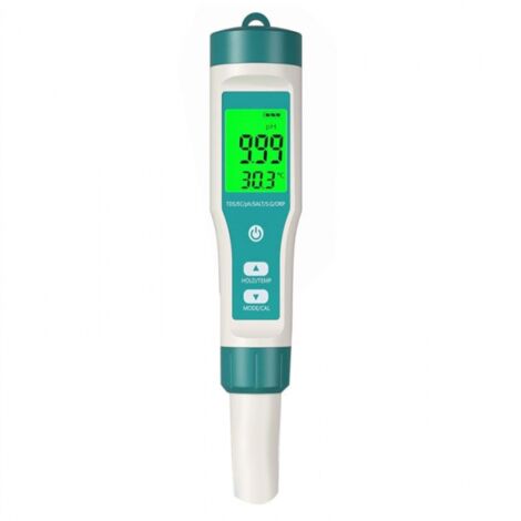 PH Meter, TDS Meter 8-in-1 PH Tester EC Meter Salt Tester High Precision, for L/Swimming Pool (8-in-1 PH Meter) (1/5)