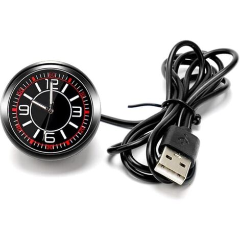 Luminous Electronic Quartz Clock Car Decoration Ornament Mini Car Interior Decoration Clock,USB Plug (1/5)