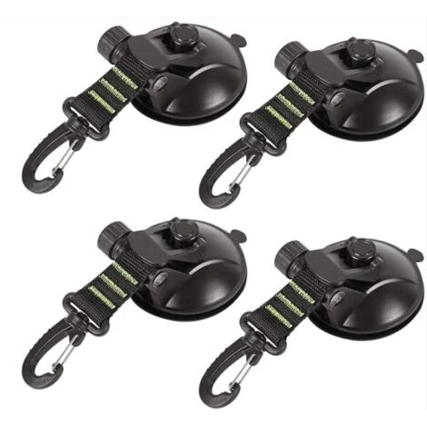 4 Pack Suction Cup Anchors with Suction Cup Mount for Car, Camping, Tarp, Tent Multifunctional Suction Cup Mount for Use as Car Side Awning (1/4)