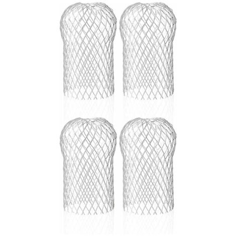 4 Pack Aluminum Gutter Strainer, Flexible Durable Gutter Filters for Home Eaves Downspout Against Leaves (1/4)