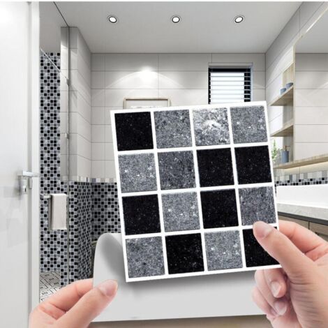 Tile Stickers for Bathroom and Kitchen, 30 Pieces Tile Stickers Waterproof Wall Sticker, Adhesive Tile Stickers for Walls Tiles Decor Size 10x10cm (1/5)