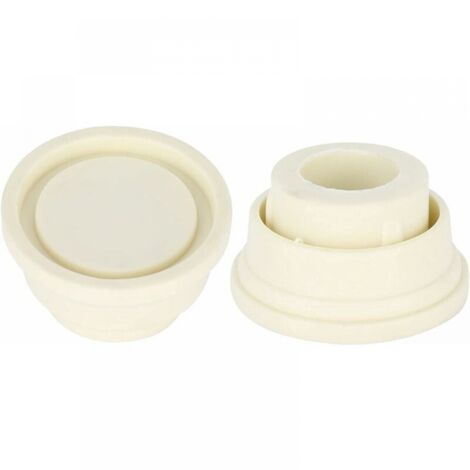 Rubber Bumpers for Pool Ladder, Set of Two White Ladder Bumpers for Pool Ladders (1/4)