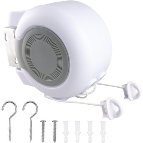 13m Retractable Clothes Dryer, Heavy Duty Double Clothesline for Outdoor and Indoor, Wall Mounted, Portable, Easy Installation (1/5)
