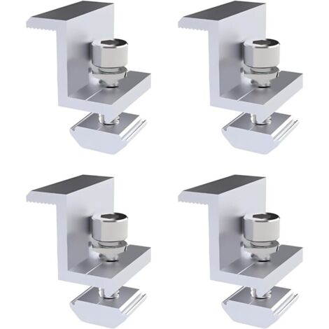 4 Pack Solar Panel Bracket, 30mm End Clamp, Solar Panel Holder, Z Bracket, Adjustable Clamp, Photovoltaic Photovoltaic Solar Panel Bracket (1/5)