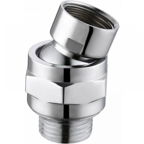 Connect to Shower Arm Universal Adjustable Brass Swivel Ball Head Shower Connector G1/2 Chrome (1/5)