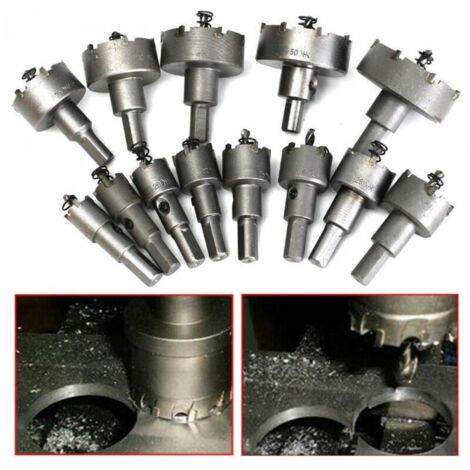 13pcs Hole Saw Set, Hole Saw Drill Bit, 16mm-53mm Stainless Steel Hole Saw Tungsten Carbide Tct Drill Bits Metal Hardware Tools Carbide End Mill (1/5)
