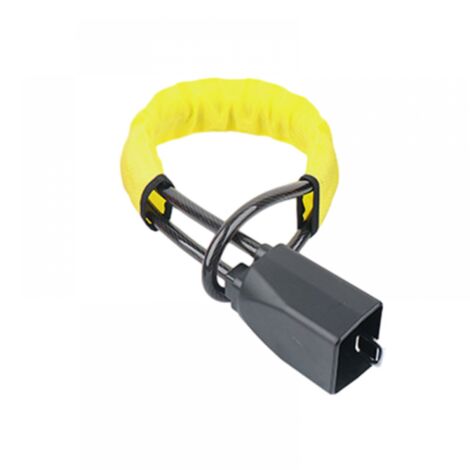 1pc Car Steering Wheel Lock - Car Steering Wheel Lock Lever, Yellow, Car Steering Wheel Lock with 2 Keys for Car Truck (1/5)