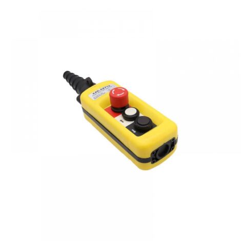1pc Hoist Push Button Switch with Emergency Stop Button Dustproof IP65 Momentary Basic Industrial Switches for Hoist Crane Control - (Color : Yellow, Size : 31.5 x 8cm) (1/3)