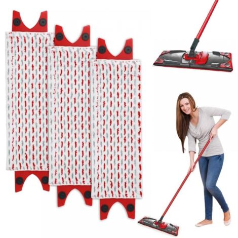 3 Pieces Mop Refill for Vileda Microfiber Mop Kit, for Vileda Ultramax Mop/UltraMax Plus 2 in 1 Absorbent Refill, for Removing Dirty Stains Keeping Floor Clean (1/5)
