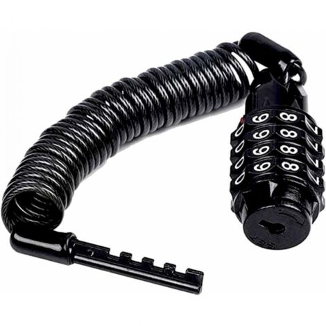 1 piece 160 cm cable lock bicycle chain bicycle lock code, electric bicycle helmet lock (1/5)