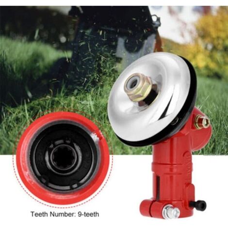 4-in-1 Brush Cutter and Multi-Tool Angle Drive, Lawnmower Gear Head, Aluminum Alloy and Steel, 9-Teeth Brush Cutter, Strimmer Replacement, Diameter 26mm (1/5)