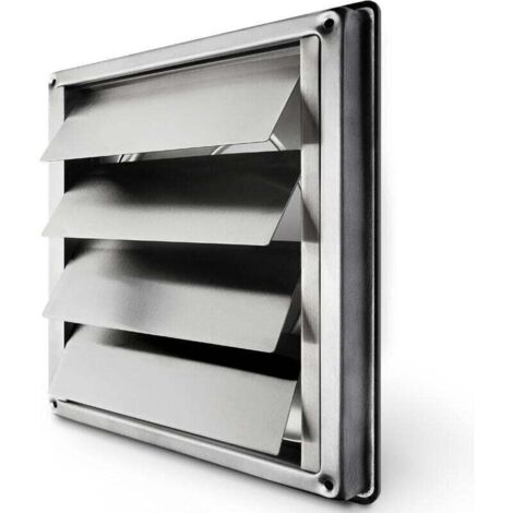 150mm Stainless Steel Ventilation Grille with Anti-Backdraft Movable Louvers and Automatic Closing - Durable Stainless Steel Cooker Hood Grille (1/5)