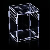 Insect Feeding Box, Transparent Acrylic Breeding Case, Acrylic Reptiles Box, Acrylic Habitat Terrarium, for Reptiles, Spide, Lizard, Scorpion, Anti Escape Design