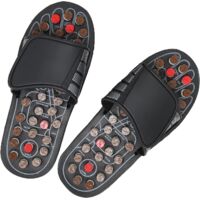 Foot Massage Slippers, Reflexology Acupressure Foot Massager Plantar Fasciitis Pain Relief Shoes to Reduce Foot Pain Relaxation Gifts(38-39)