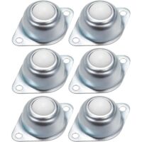 Furniture Ball Bearing Casters, Transfer Wheels, Galvanized Iron Ball Bearings with Nylon Balls for Furniture, Wheelchairs, 6 Pieces