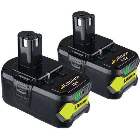 2X 18V 5.0Ah Batterie de Remplacement pour Ryobi One+ RB18L50 RB18L40 RB18L25 P108 P107 P122 P104 P105 P102 P103 avec Indicateur LED