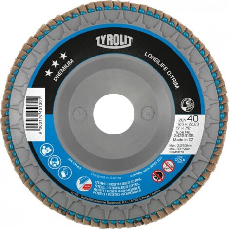 Disco abrasivo 115mm K60 TYROLIT 34239192 (1/2)