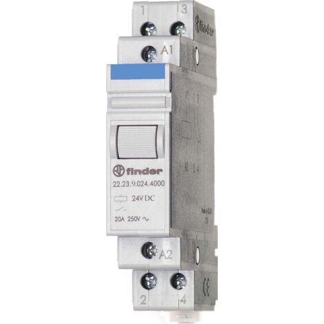Relè di install. 20A 24VDC FINDER 222390244000 (1/3)