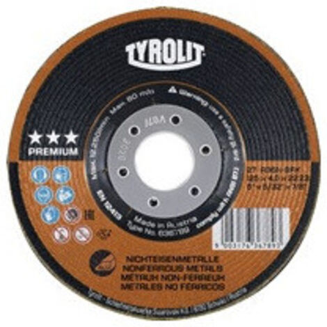 Disco abrasivo sgrossatura metalli non ferrosi Premium diametro125x7 mm TYROLIT 5316 (1/3)