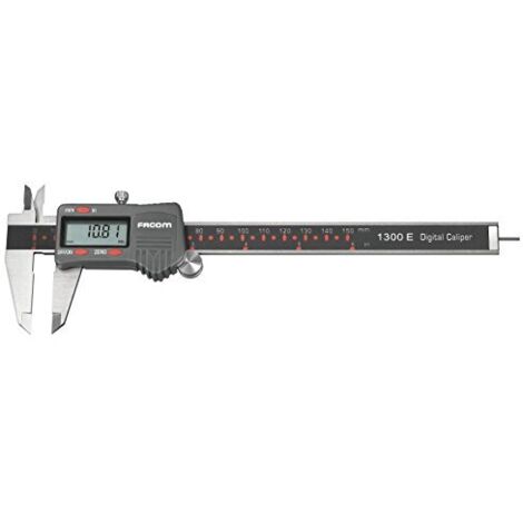 FACOM - Calibro digitale da officina da 150 mm, 1/100, IP20 - 1300EA - Utensili tascabili da officina - Strumento di misurazione preciso - Impostazioni di misurazione multiple - Batteria inclusa