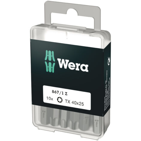 Punta TORX 867/1 Z TORX 40 x 25 mm DIY-Box 10 piezas - Wera (1/2)