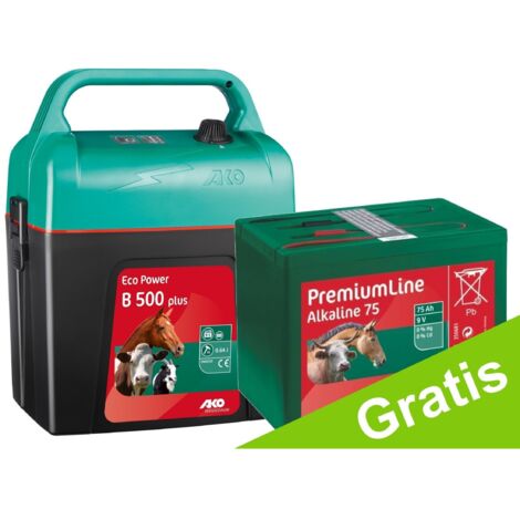 EcoPower B 500 plus 9V Weidezaungerät 0,5 Joule + Batterie 75 Ah (1/4)
