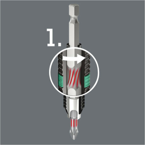 WERA 5056414001 Bit 851/1 BTH 1/4 Zoll PH 3 Länge 25 mm BiTorsion, extrahart