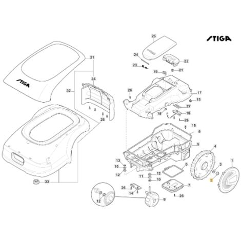 Sicherungsmutter M12 STIGA 1121566030 (1/2)