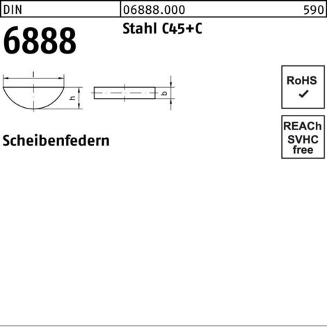 Halbmondkeil 2,5x3,7x9,66 UNIVERSAL 68882537966 (1/2)