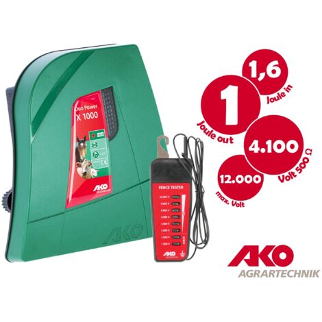 Duo Power X1000 12/230V Duo Weidezaungerät, 1,0 Joule + Zaunprüfer (1/5)