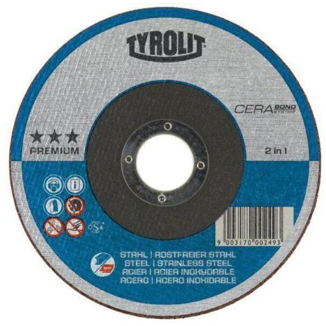 Trennscheibe CERABOND 2in1 D125x1mm 41 F gerade Trennscheibe INOX/Stahl Bohrung 22,23 mm (1/3)