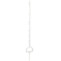 Corral Plastic post with stirrup step white, 114 cm, 5 pcs