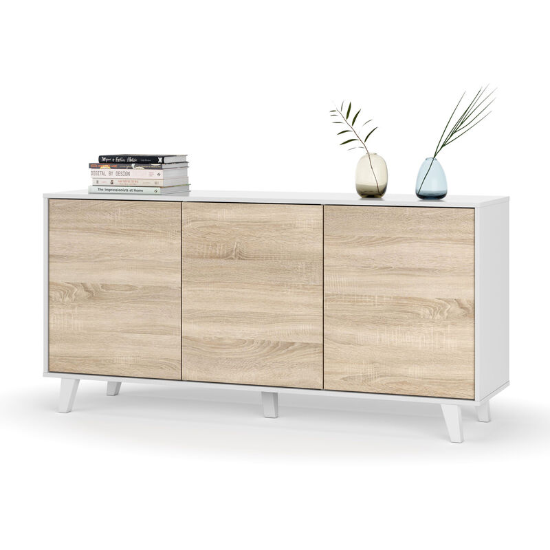 Mobile credenza buffet moderno soggiorno salotto camera letto ROVERE  cassetti ante 151 X 41 X 80 cm 026625F