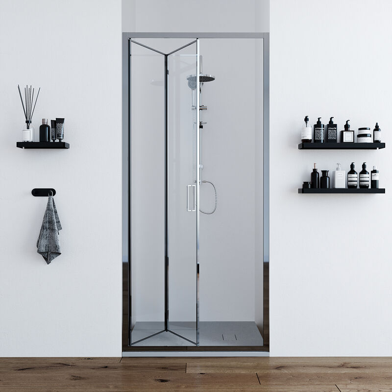 Porta doccia 105 cm Smart apertura scorrevole in cristallo temperato  trasparente