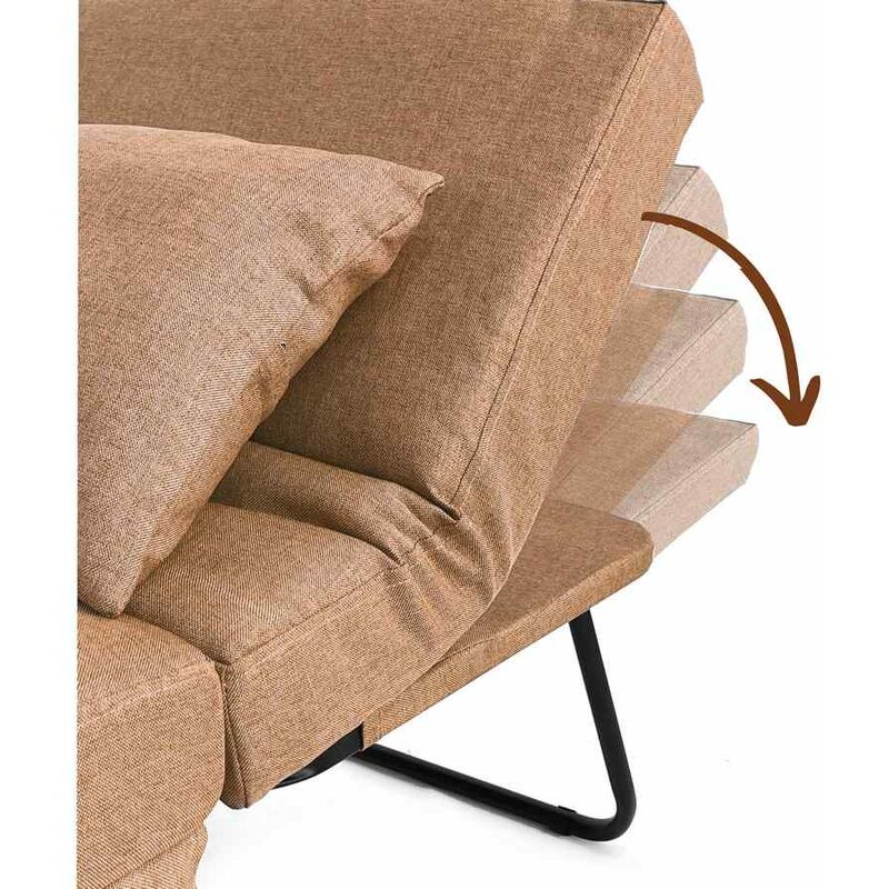 Pouf Letto Singolo Pieghevole Beny 75x75x43 Cm - Salvaspazio Con Materasso - Bianco - Foto 11