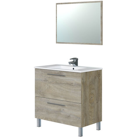 Mobile bagno LINDA120 Bianco 8220 con lavabo, specchio