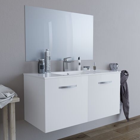 SoBuy Mobiletto per lavandino bagno Mobile sotto lavabo con 1 anta  Bianco-Naturale 60x29x60cm BZR75-W : : Casa e cucina