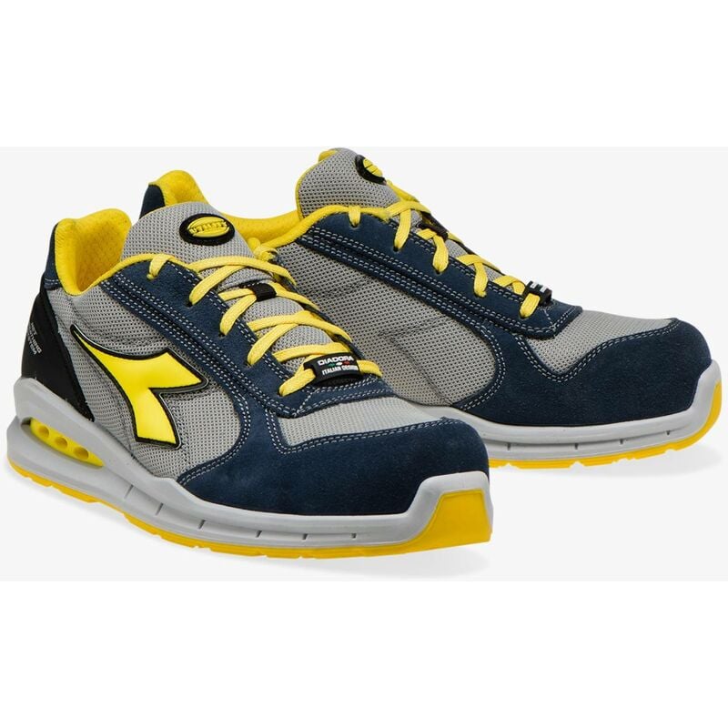 Scarpa antinfortunistica bassa Diadora Run Net Airbox Low - S1P - Numero:  45, Colore: Marrone/Grigio