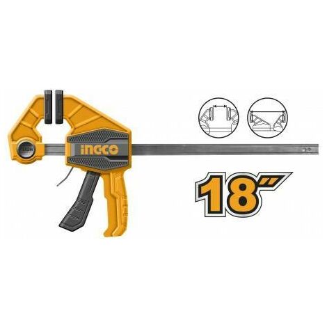 Morsetto Strettoio Sgancio Rapido INGCO 63X450 mm per Falegname