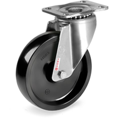 RUOTA MONOLITICA RESINA/INOX  100X35 MM