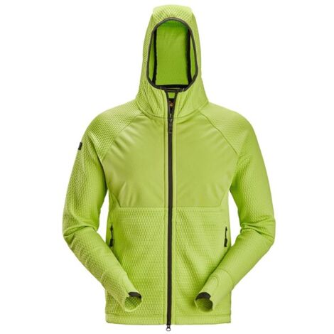 GIACCA SECONDO STRATO CON CAPPUCCIO E ZIP FLEXIWORK TG.M LIME (1/2)