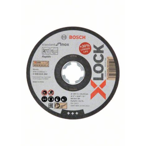 Disco X-Lock Standard BOSCH 125x1 piatto - 2608619262